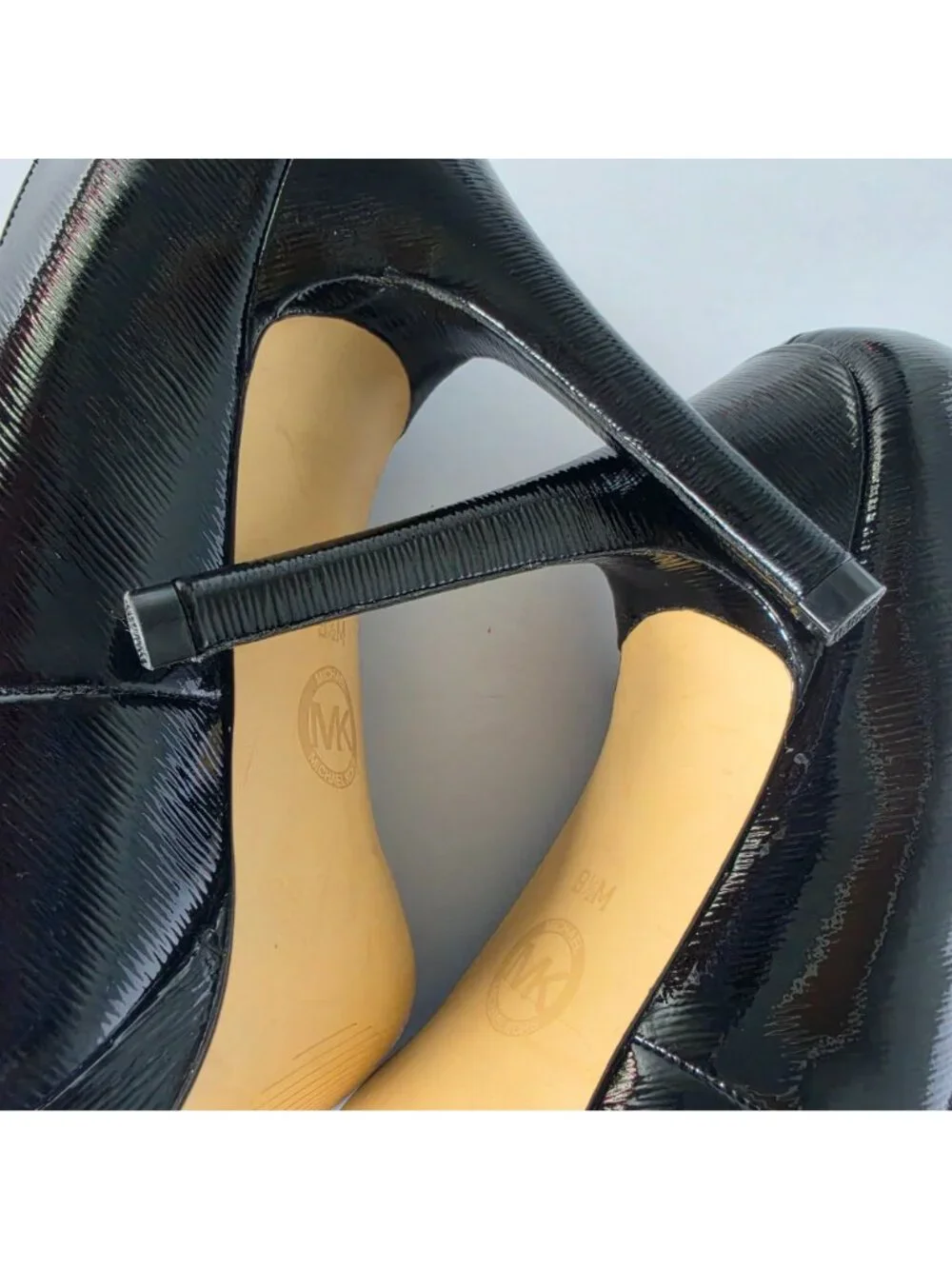 Michael Kors Black Patent Leather Platform Pumps High Heel Career Shoes. Sz 9.5M
